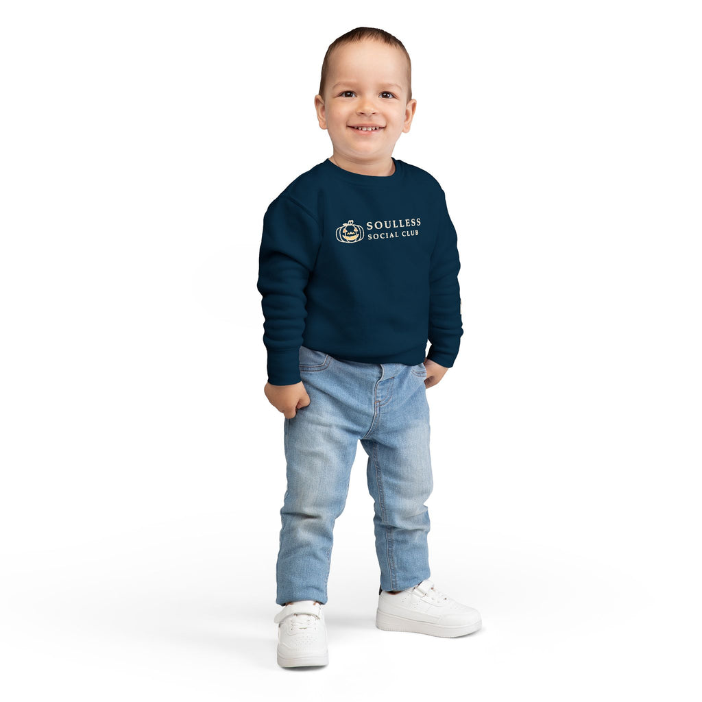 Soulless Social Club Toddler Sweatshirt — Pumpkin & Ghost Crewneck