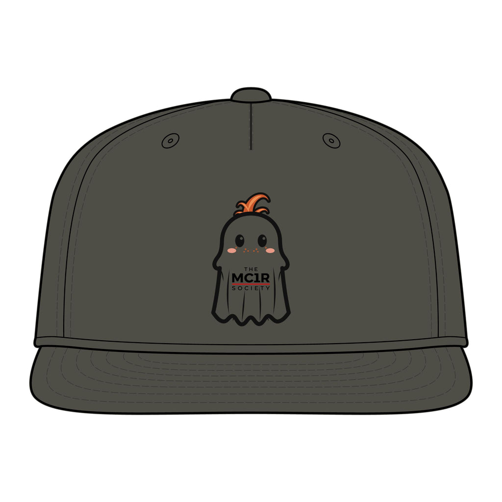 Ginger Ghost Embroidered Snapback — Vintage "Gramps" Cap