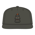 Ginger Ghost Embroidered Snapback — Vintage "Gramps" Cap