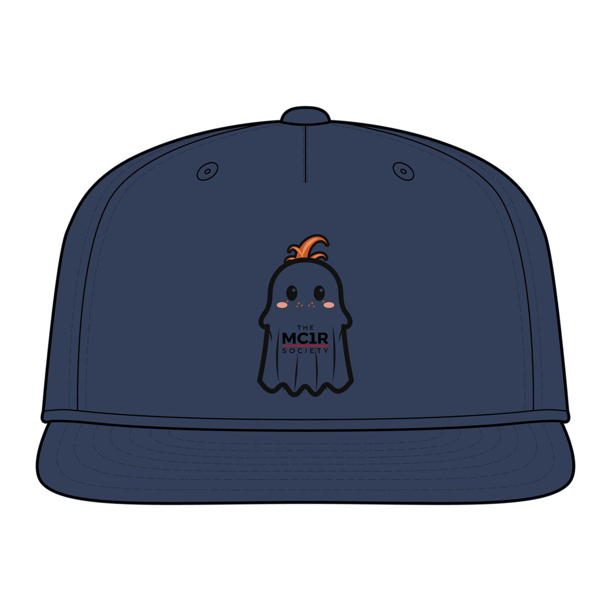 Ginger Ghost Embroidered Snapback — Vintage "Gramps" Cap