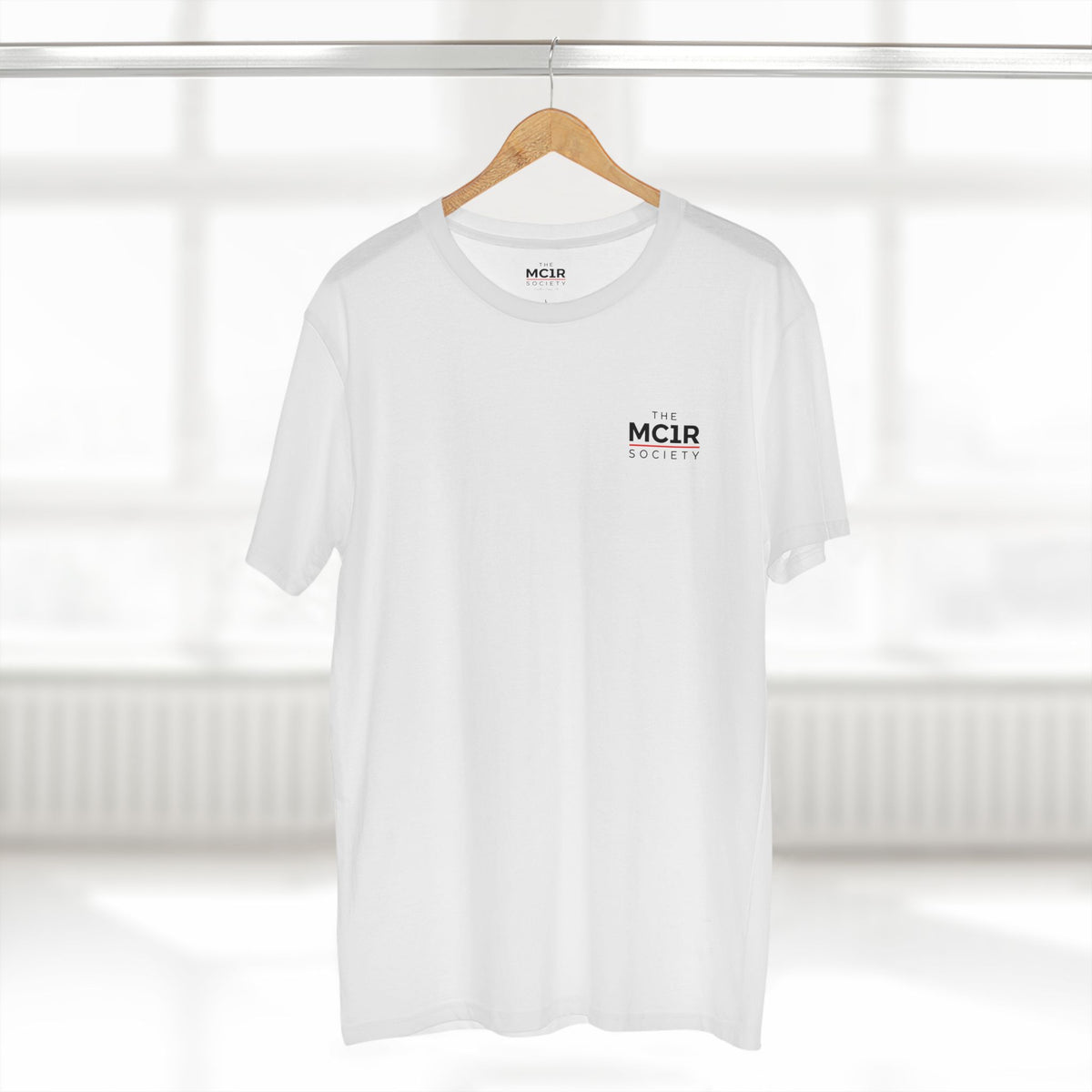 The MC1R Society Tee — Minimal Retro Logo White T‑Shirt