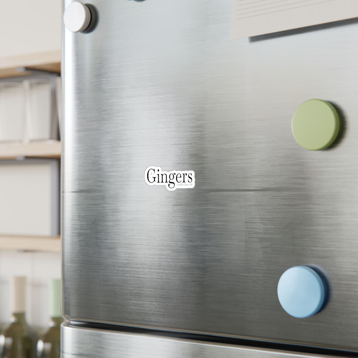 Gingers Vinyl Decal — Minimal Serif Sticker for Laptops, Bottles & Windows