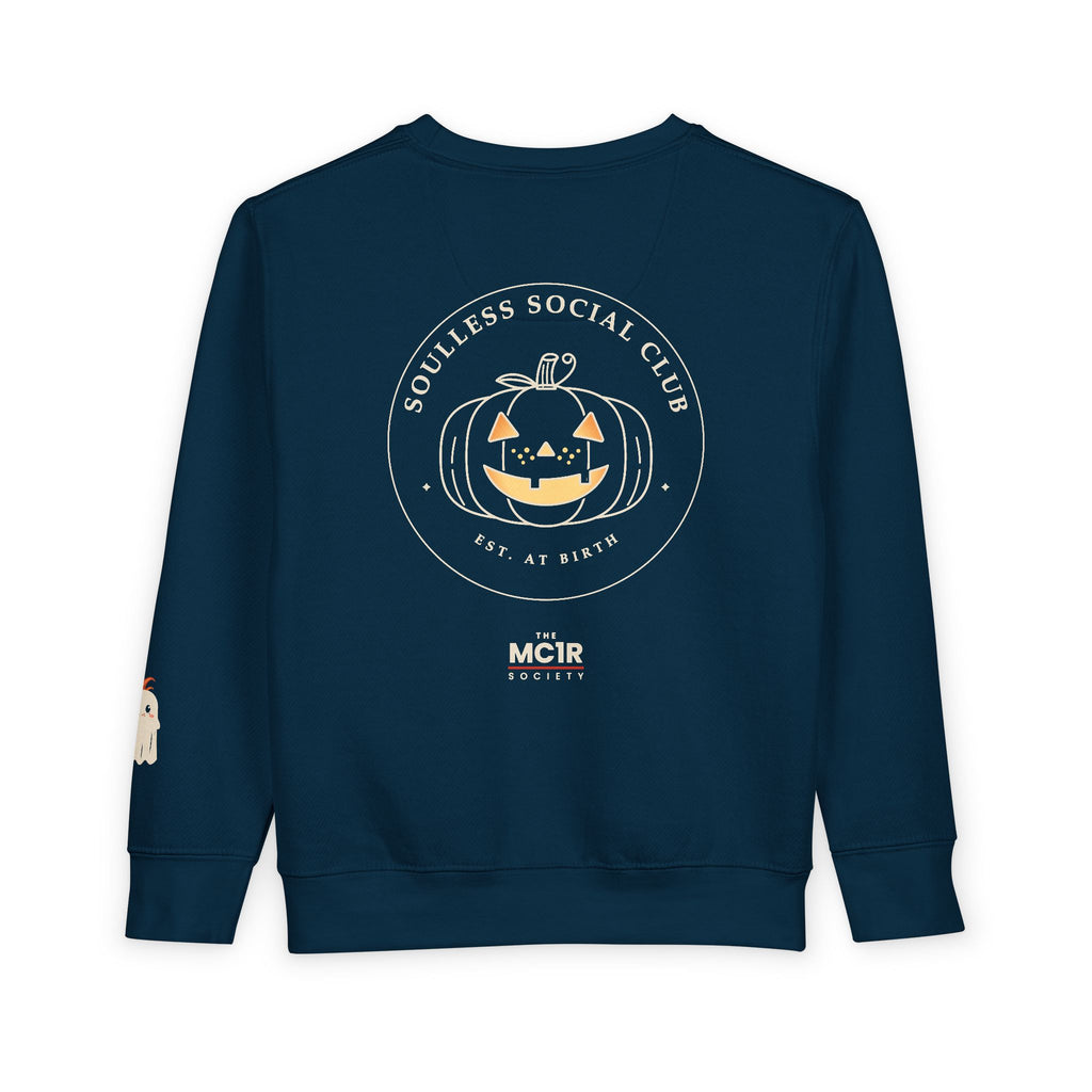 Soulless Social Club Toddler Sweatshirt — Pumpkin & Ghost Crewneck