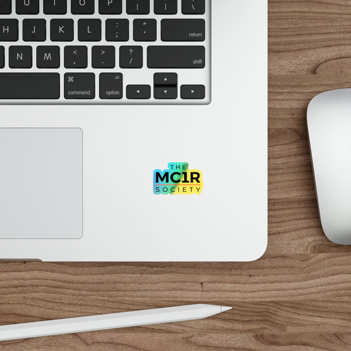 Holographic MC1R Society Logo Sticker — Iridescent Die-Cut Decal