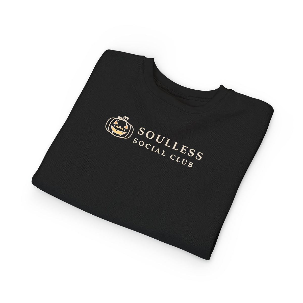 Soulless Social Club Toddler Sweatshirt — Pumpkin & Ghost Crewneck