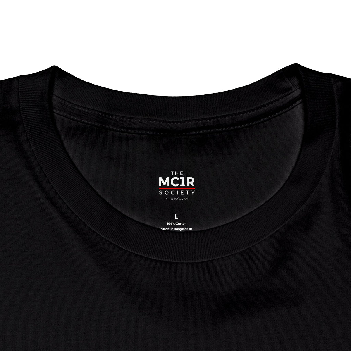 The MC1R Society Tee — Minimal Retro Logo Black T‑Shirt
