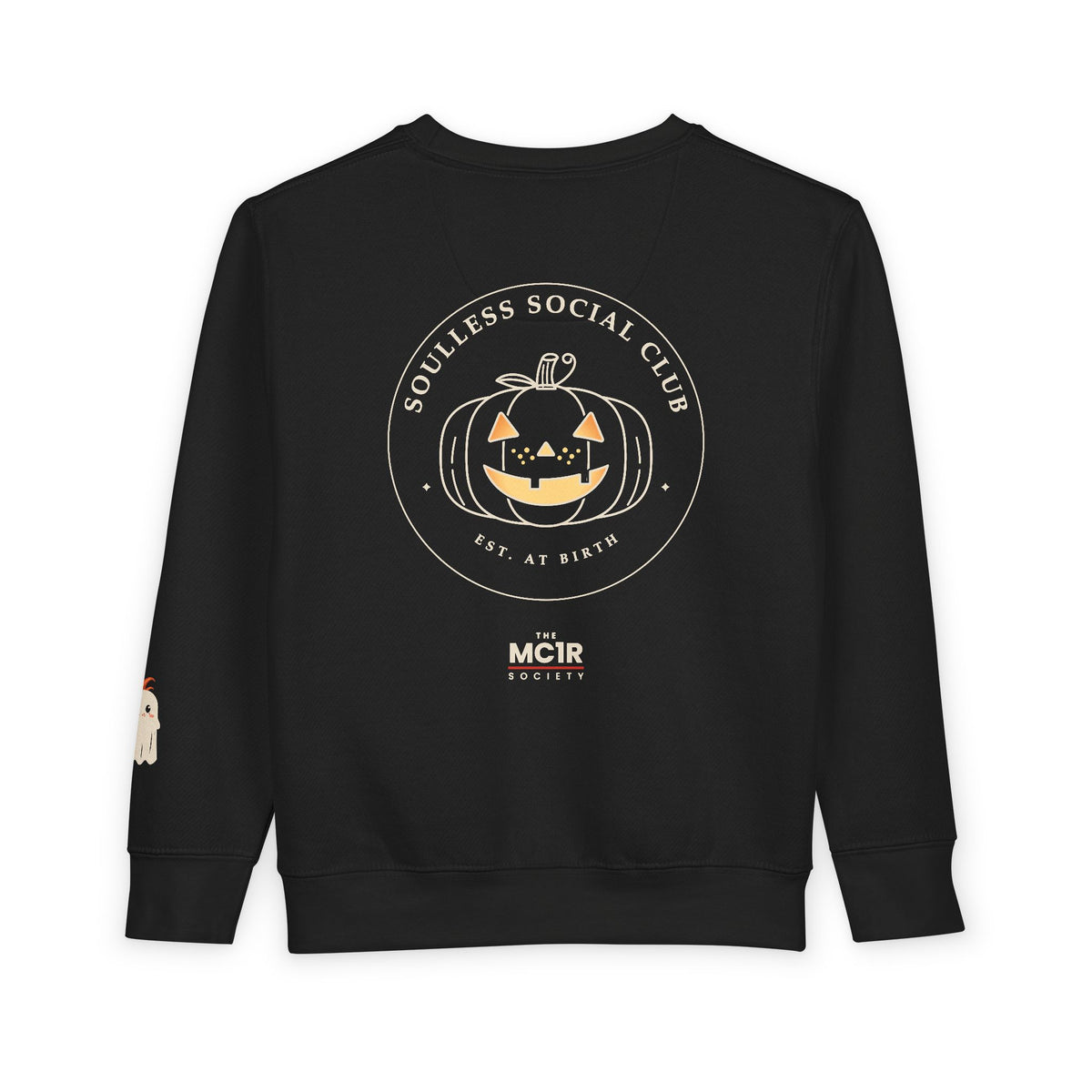 Soulless Social Club Toddler Sweatshirt — Pumpkin & Ghost Crewneck