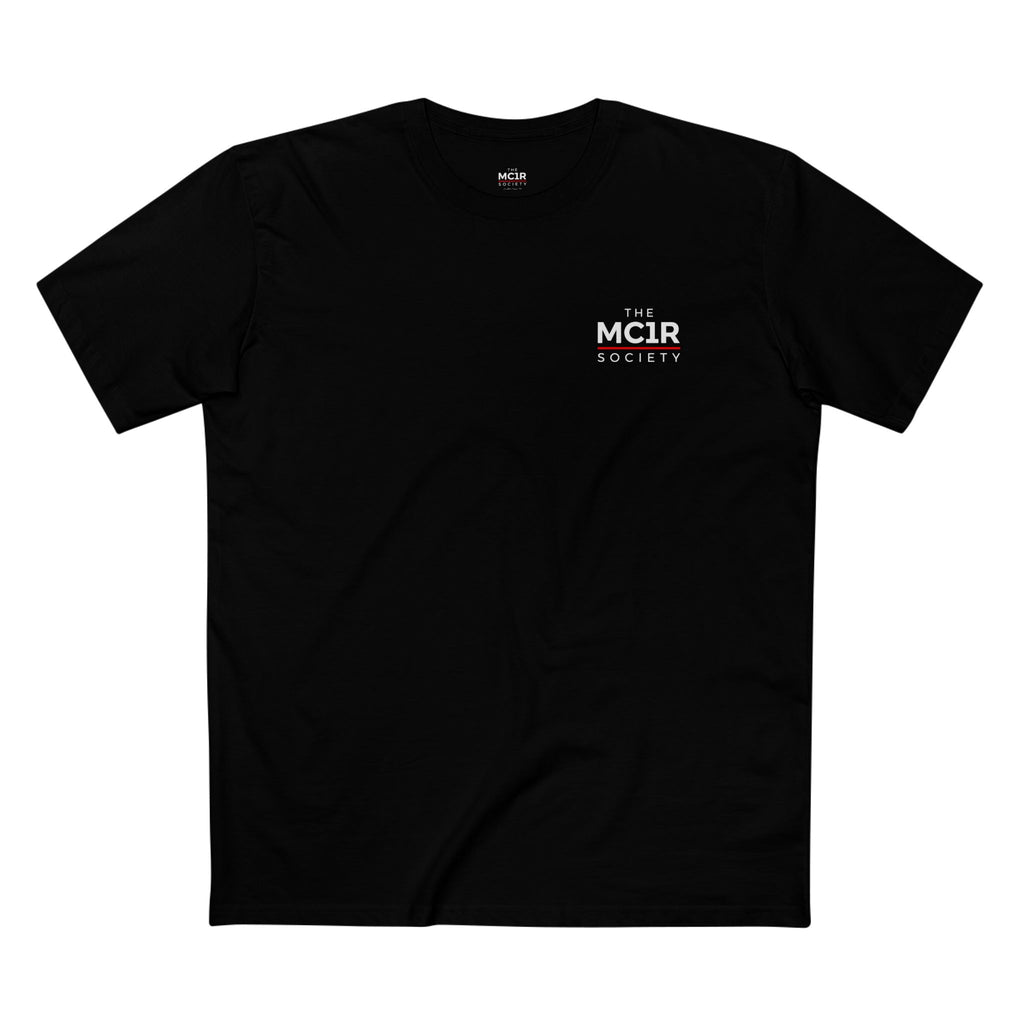 The MC1R Society Tee — Minimal Retro Logo Black T‑Shirt