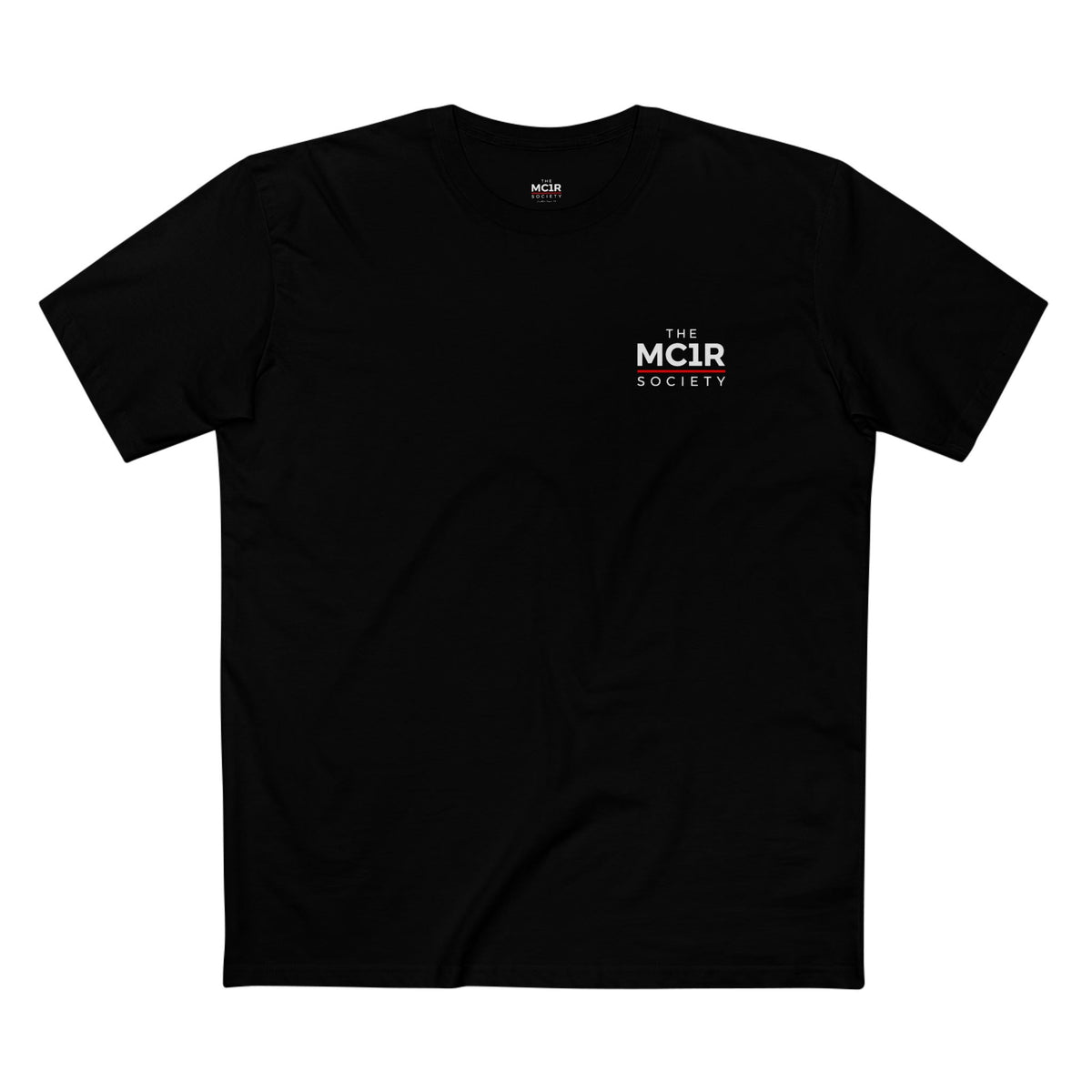 The MC1R Society Tee — Minimal Retro Logo Black T‑Shirt