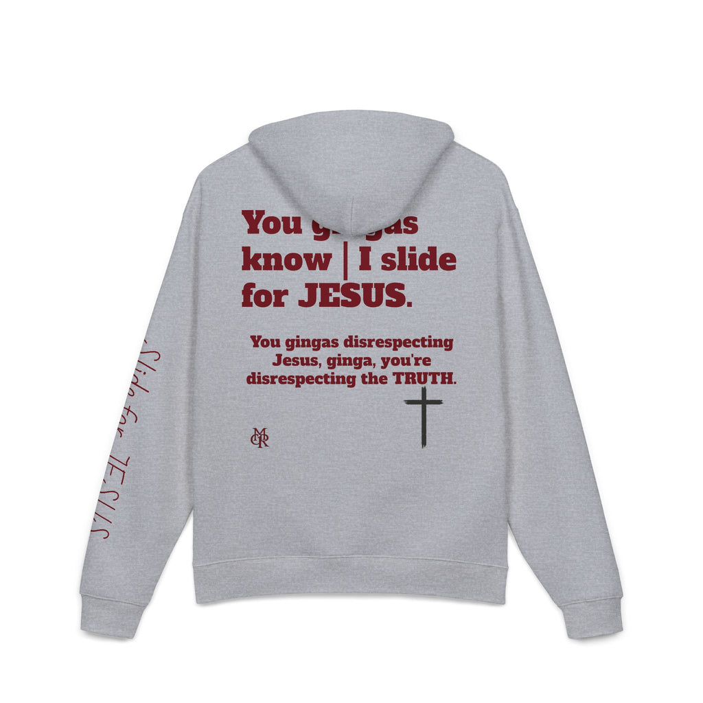 Slide for Jesus Hoodie — “You Gingas Know I Slide for JESUS” Black Relaxed Pullover