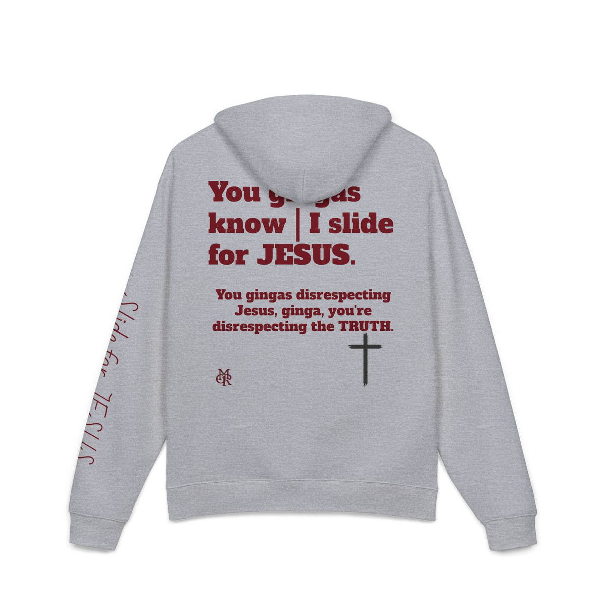 Slide for Jesus Hoodie — “You Gingas Know I Slide for JESUS” Black Relaxed Pullover