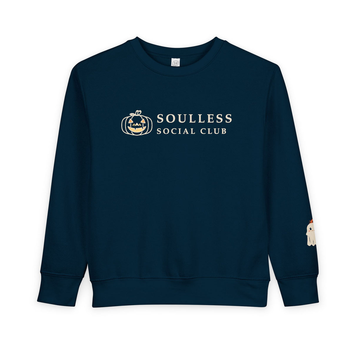 Soulless Social Club Toddler Sweatshirt — Pumpkin & Ghost Crewneck