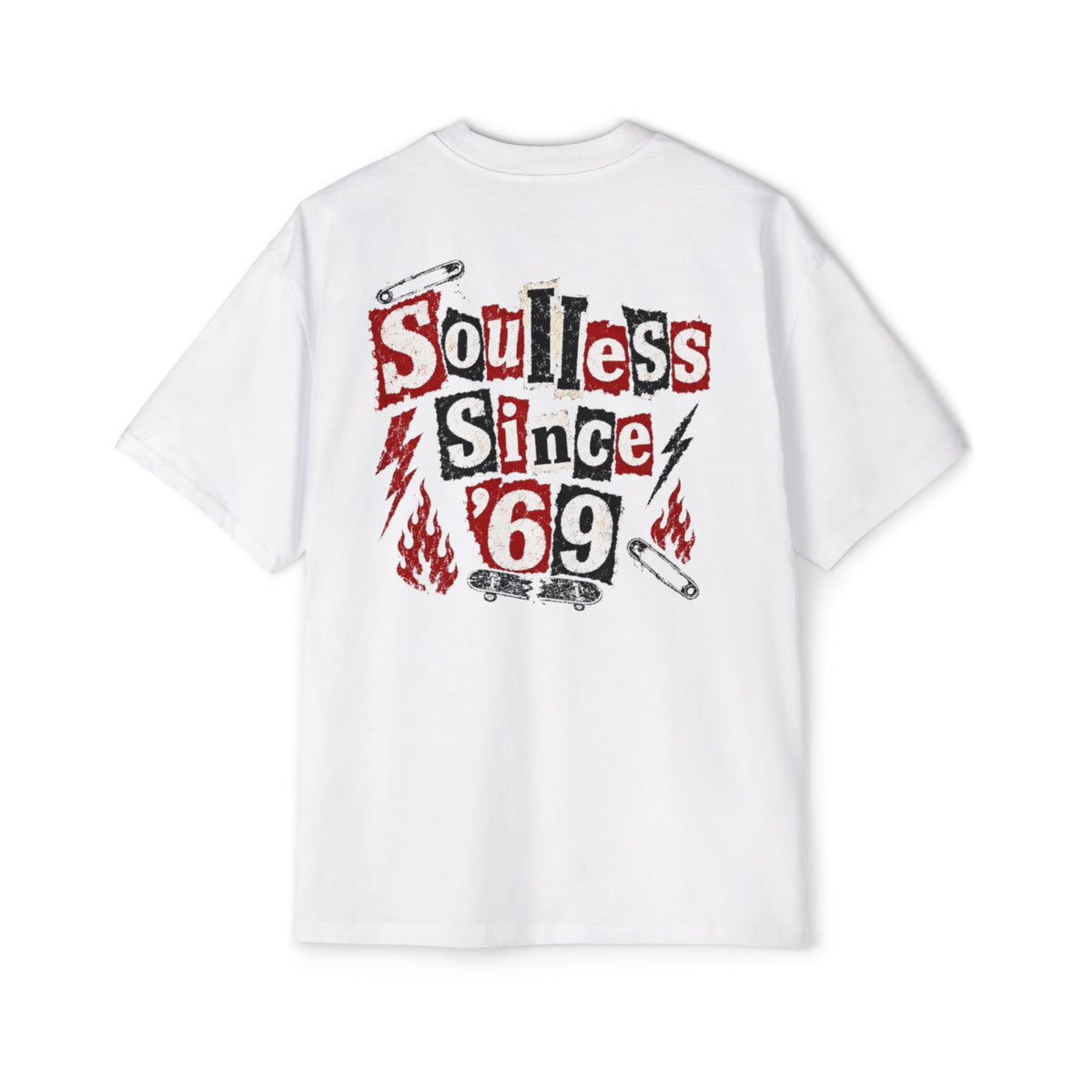 Soulless Since '69 Oversized Tee — Vintage Punk Graphic T‑Shirt