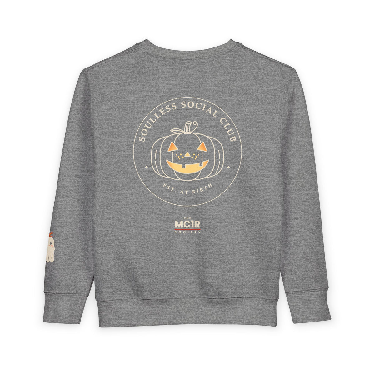 Soulless Social Club Toddler Sweatshirt — Pumpkin & Ghost Crewneck