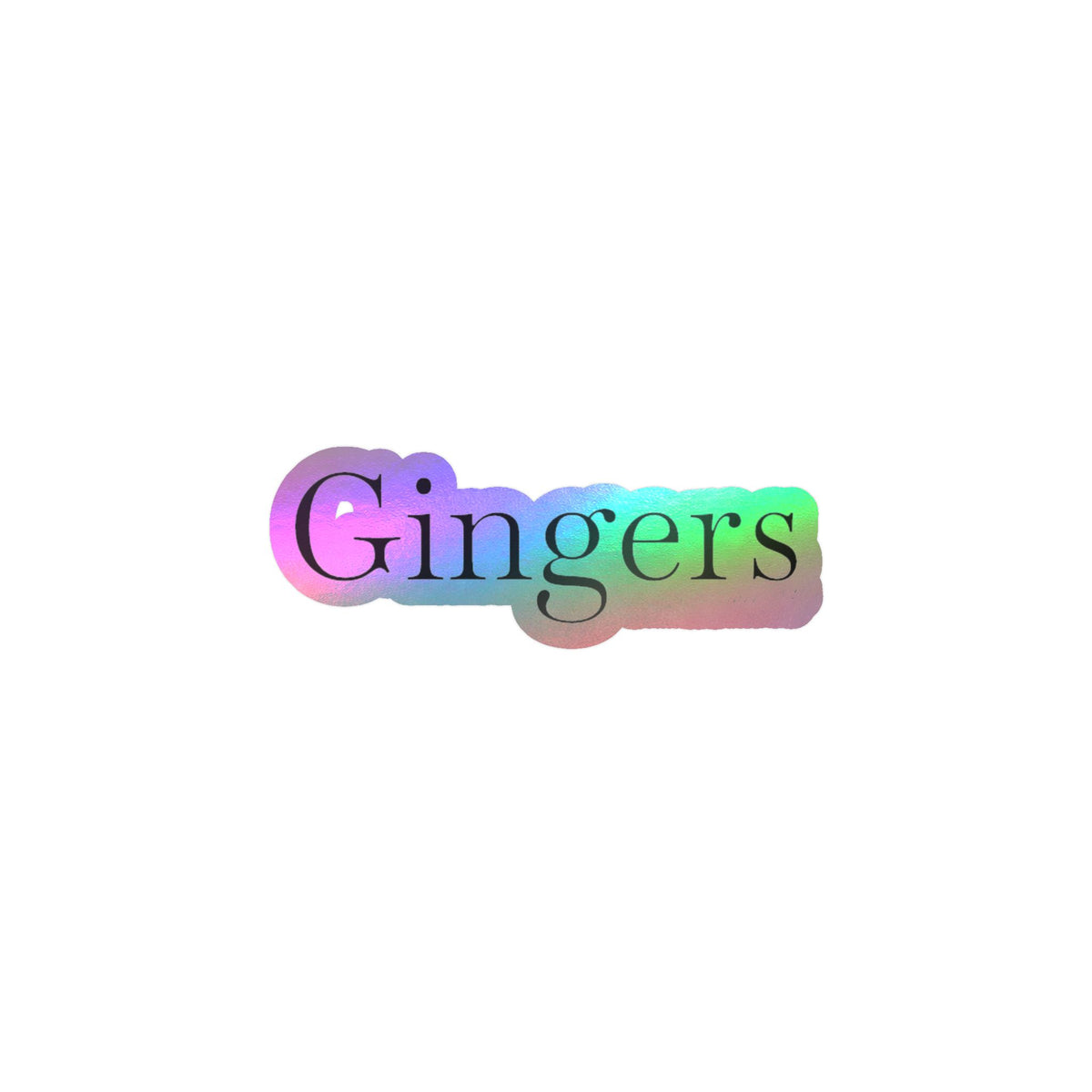 Gingers Vinyl Decal — Minimal Serif Sticker for Laptops, Bottles & Windows