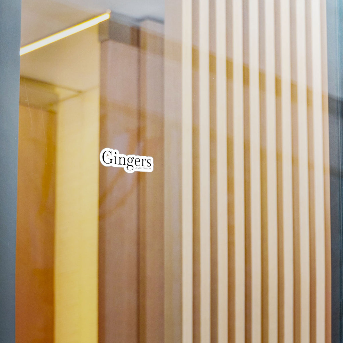 Gingers Vinyl Decal — Minimal Serif Sticker for Laptops, Bottles & Windows