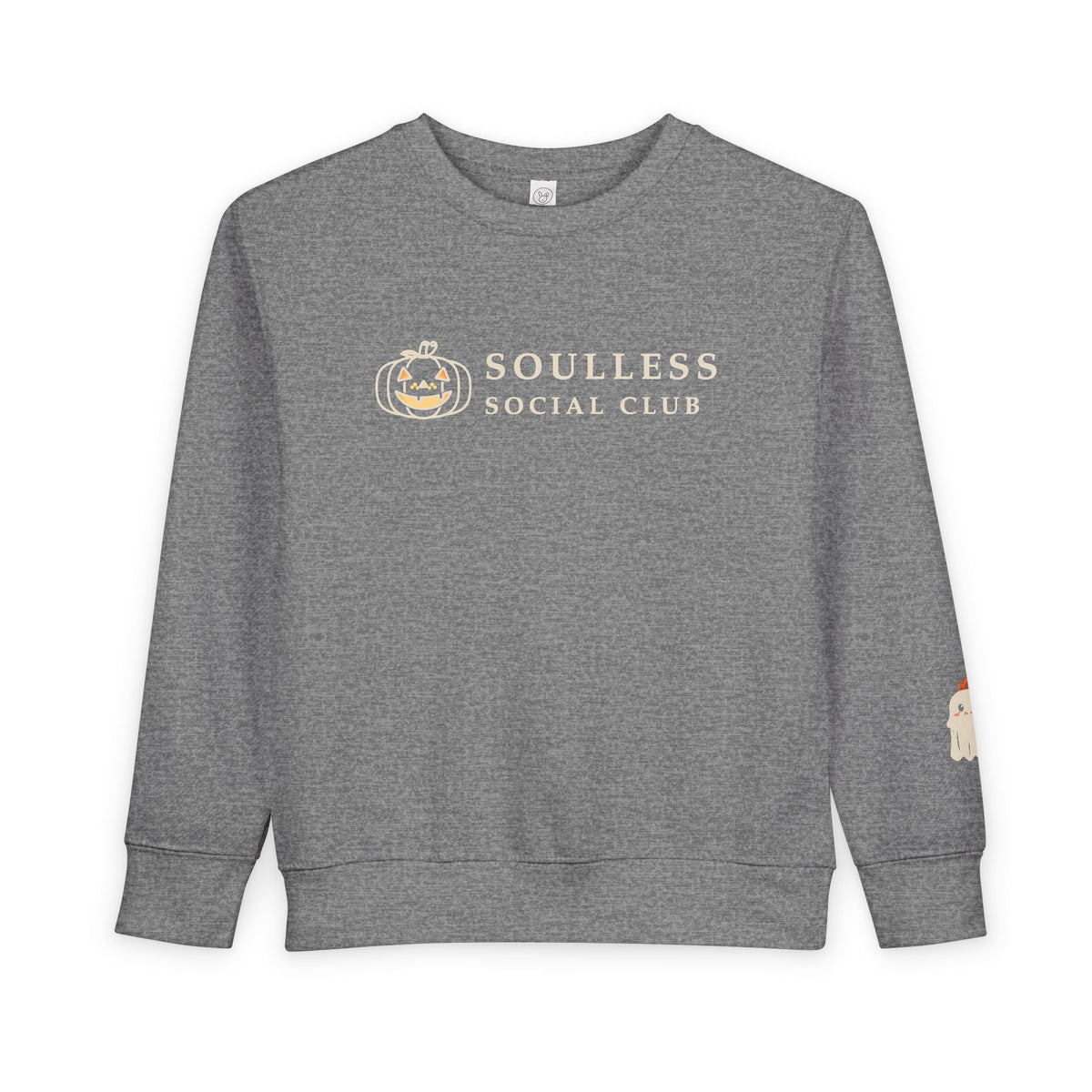 Soulless Social Club Toddler Sweatshirt — Pumpkin & Ghost Crewneck