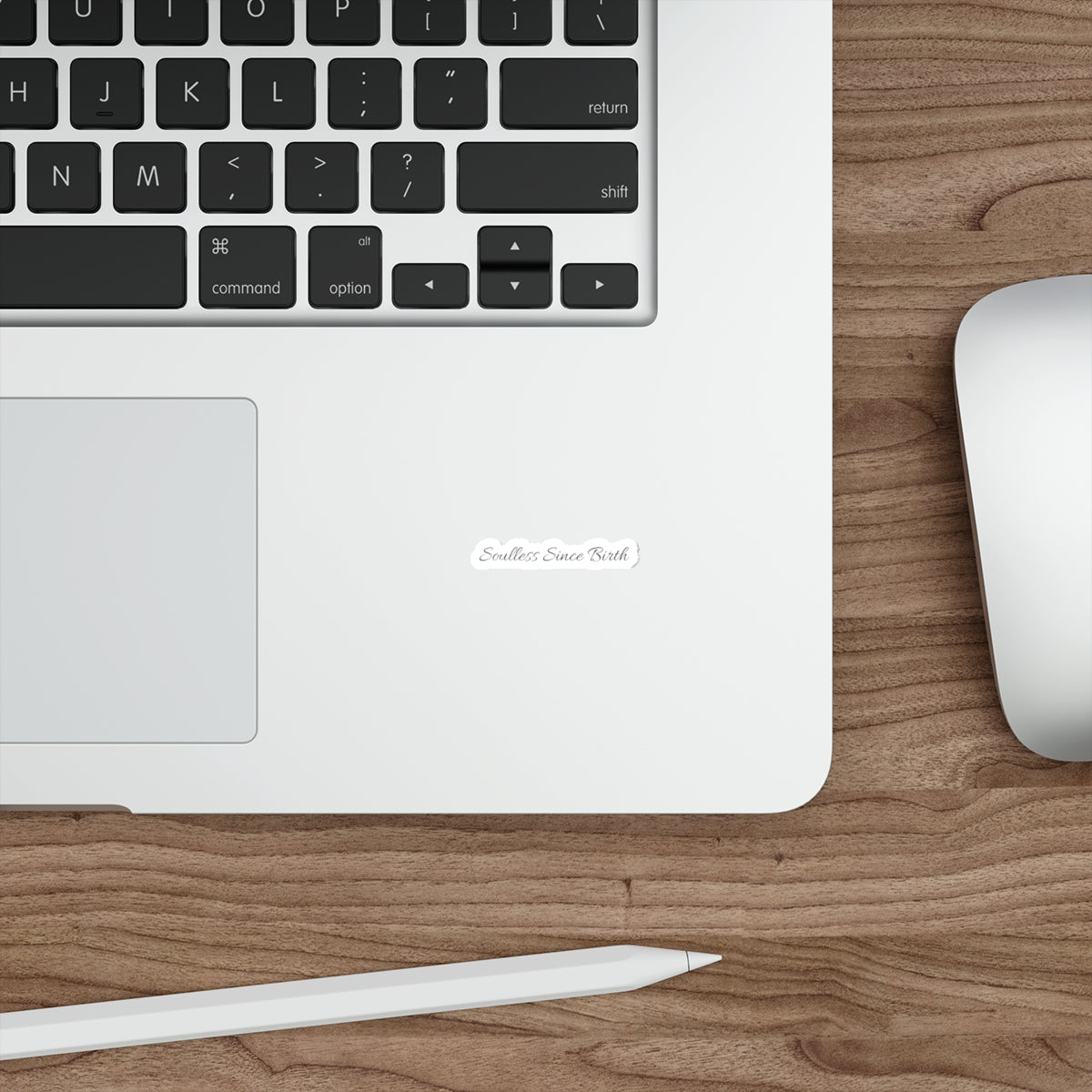 Soulless Since Birth Sticker — Script Die-Cut Laptop Decal for Gingers