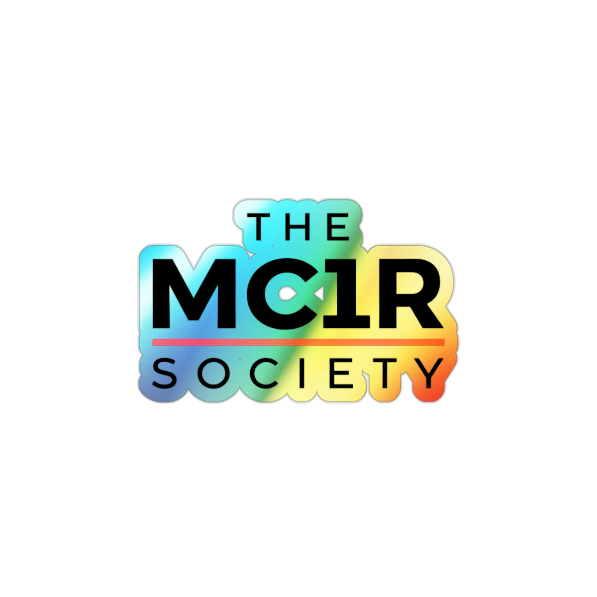 Holographic MC1R Society Logo Sticker — Iridescent Die-Cut Decal