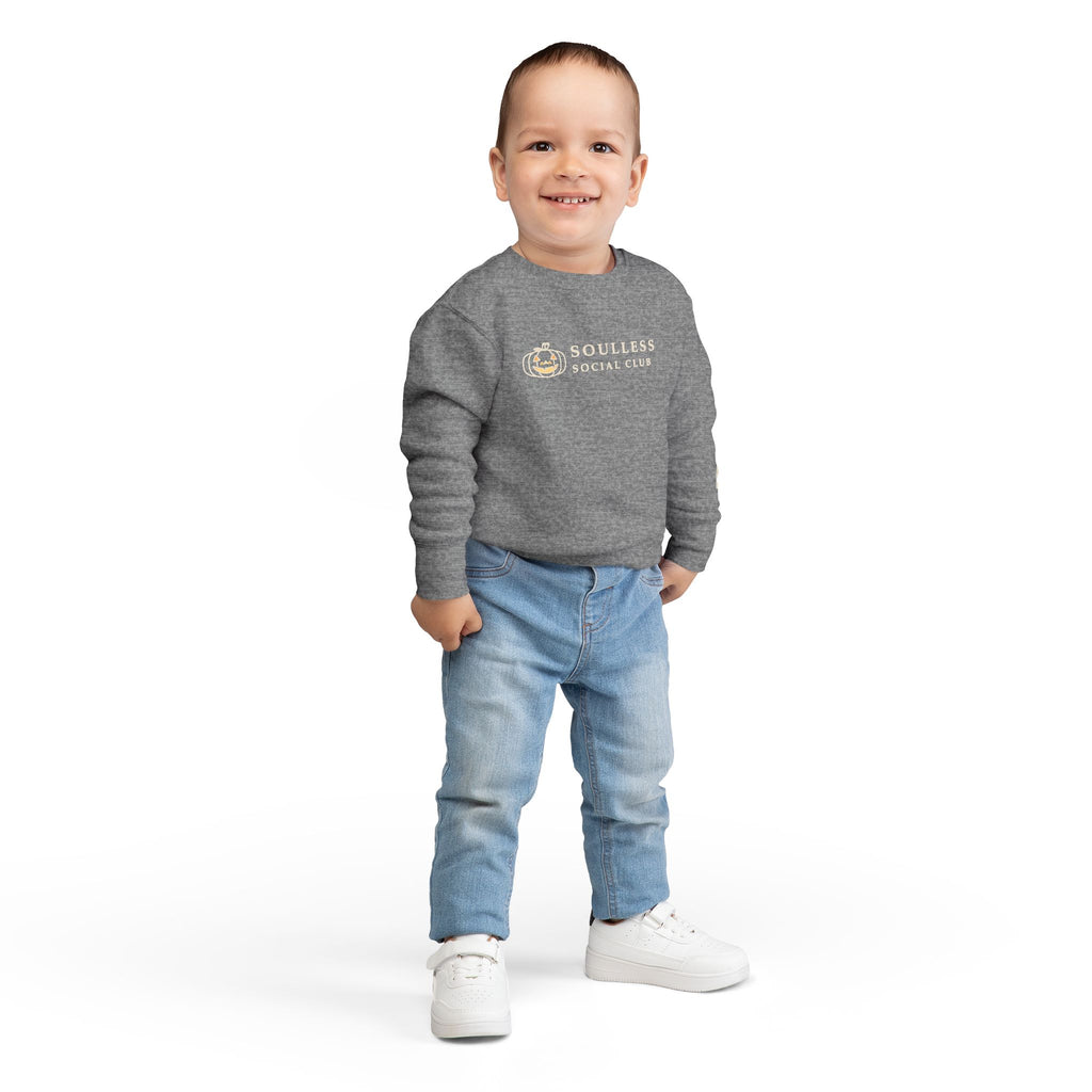 Soulless Social Club Toddler Sweatshirt — Pumpkin & Ghost Crewneck