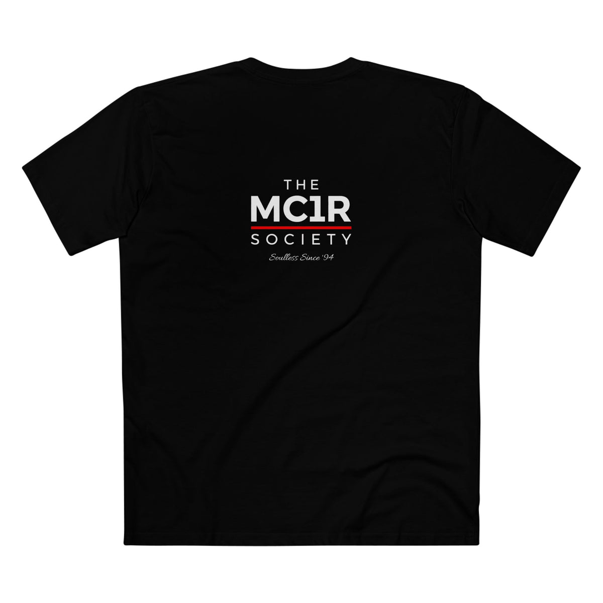 The MC1R Society Tee — Minimal Retro Logo Black T‑Shirt