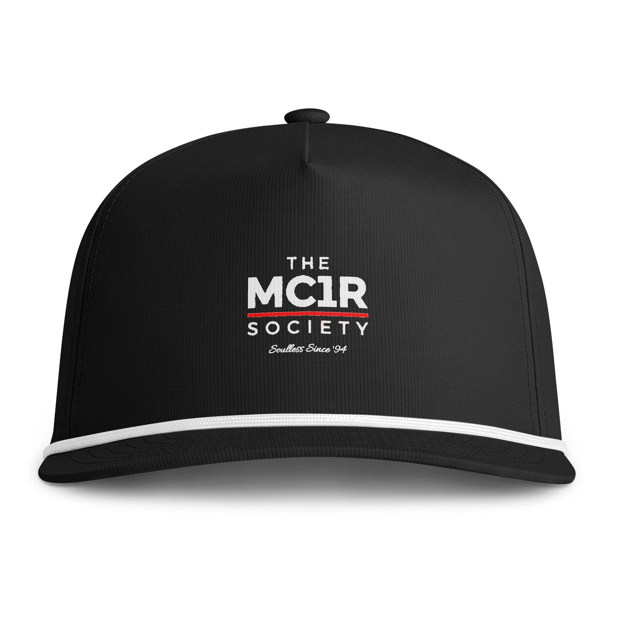 Sunwashed Rope Cap - 'The MCIR Society' Embroidered Rope-Trim Baseball Hat (Ginger Club)