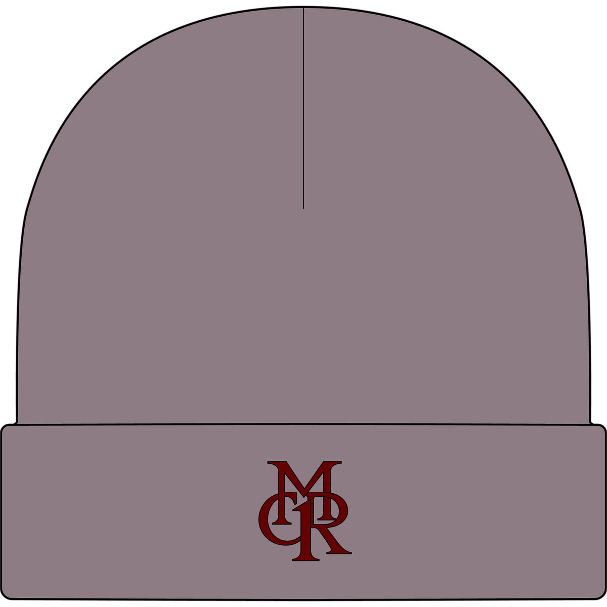 Monogram Cuff Beanie — MCR Embroidered Winter Hat