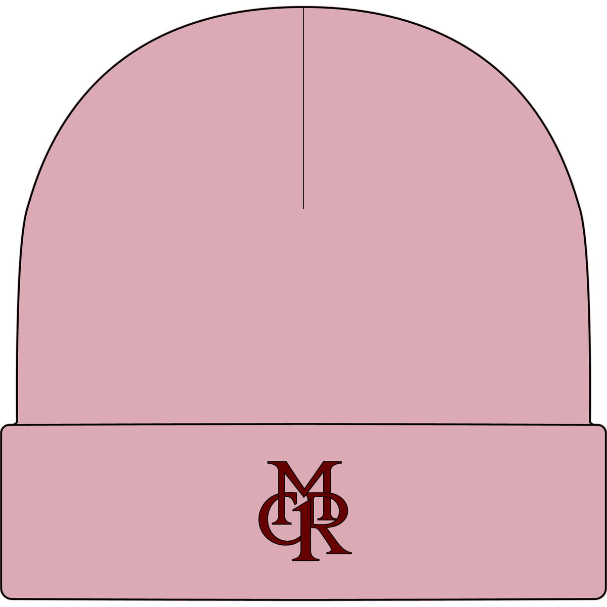 Monogram Cuff Beanie — MCR Embroidered Winter Hat