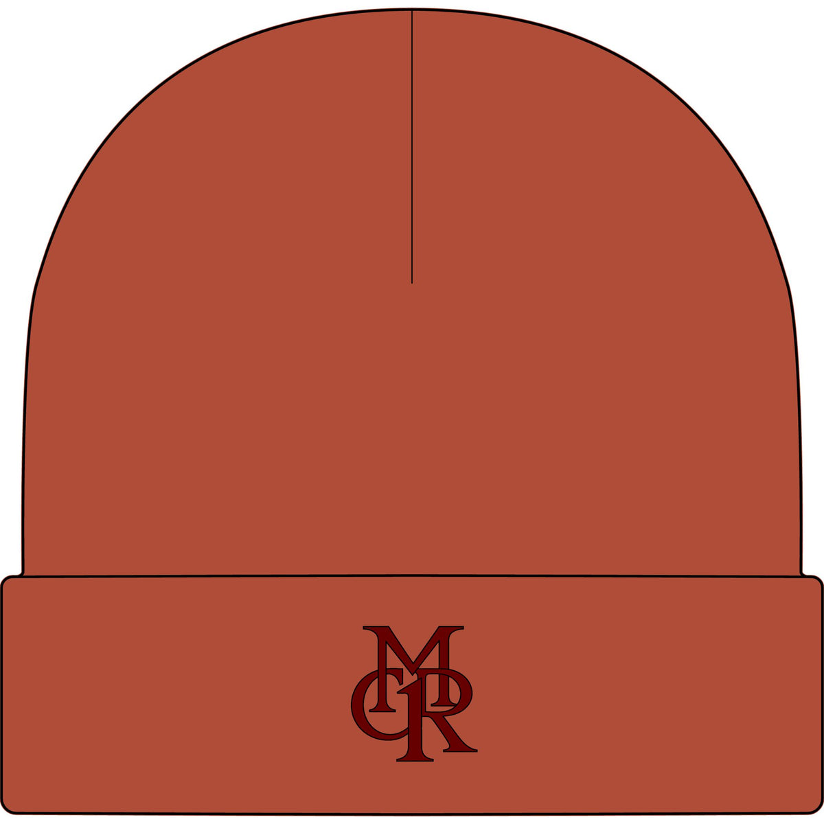 Monogram Cuff Beanie — MCR Embroidered Winter Hat