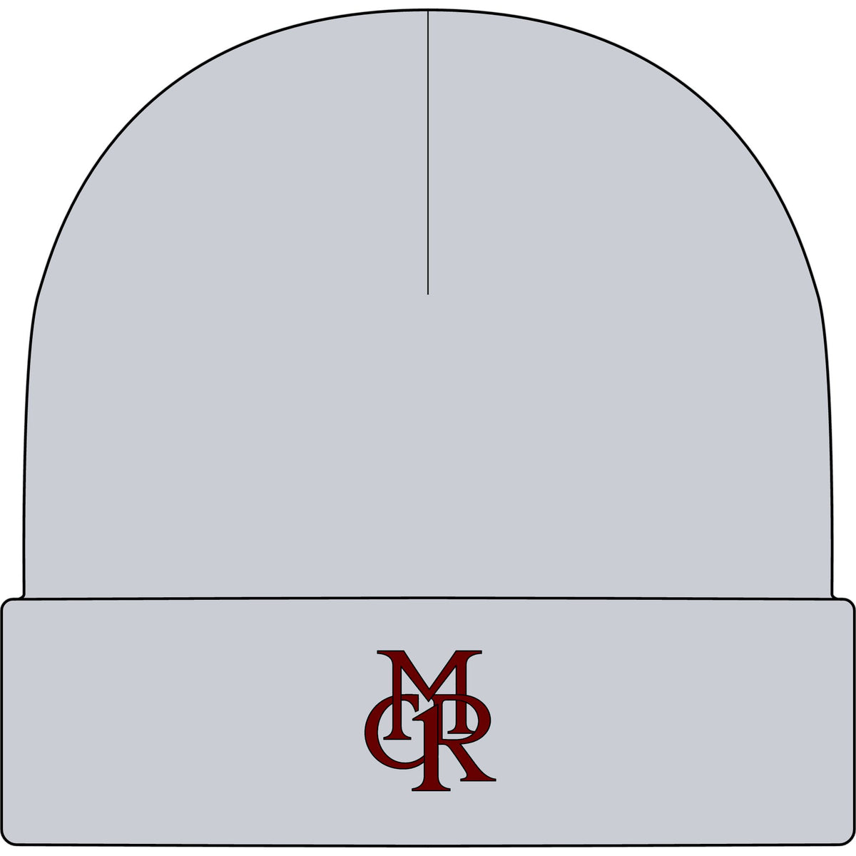 Monogram Cuff Beanie — MCR Embroidered Winter Hat