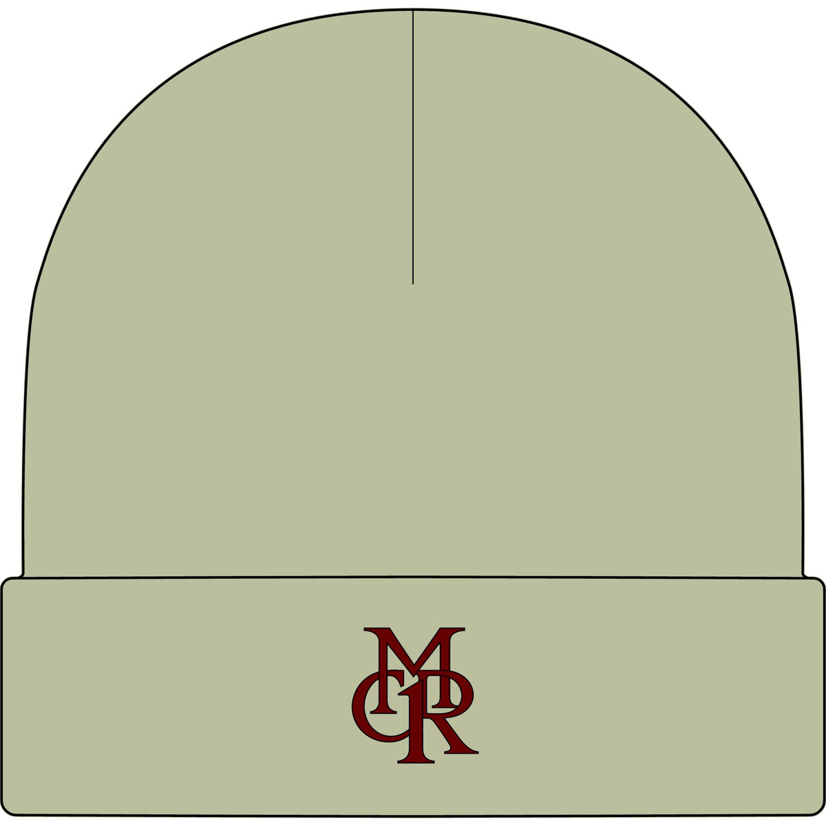 Monogram Cuff Beanie — MCR Embroidered Winter Hat