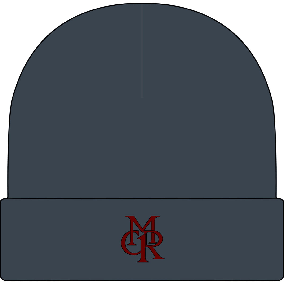 Monogram Cuff Beanie — MCR Embroidered Winter Hat