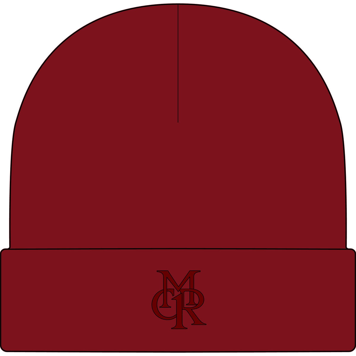 Monogram Cuff Beanie — MCR Embroidered Winter Hat