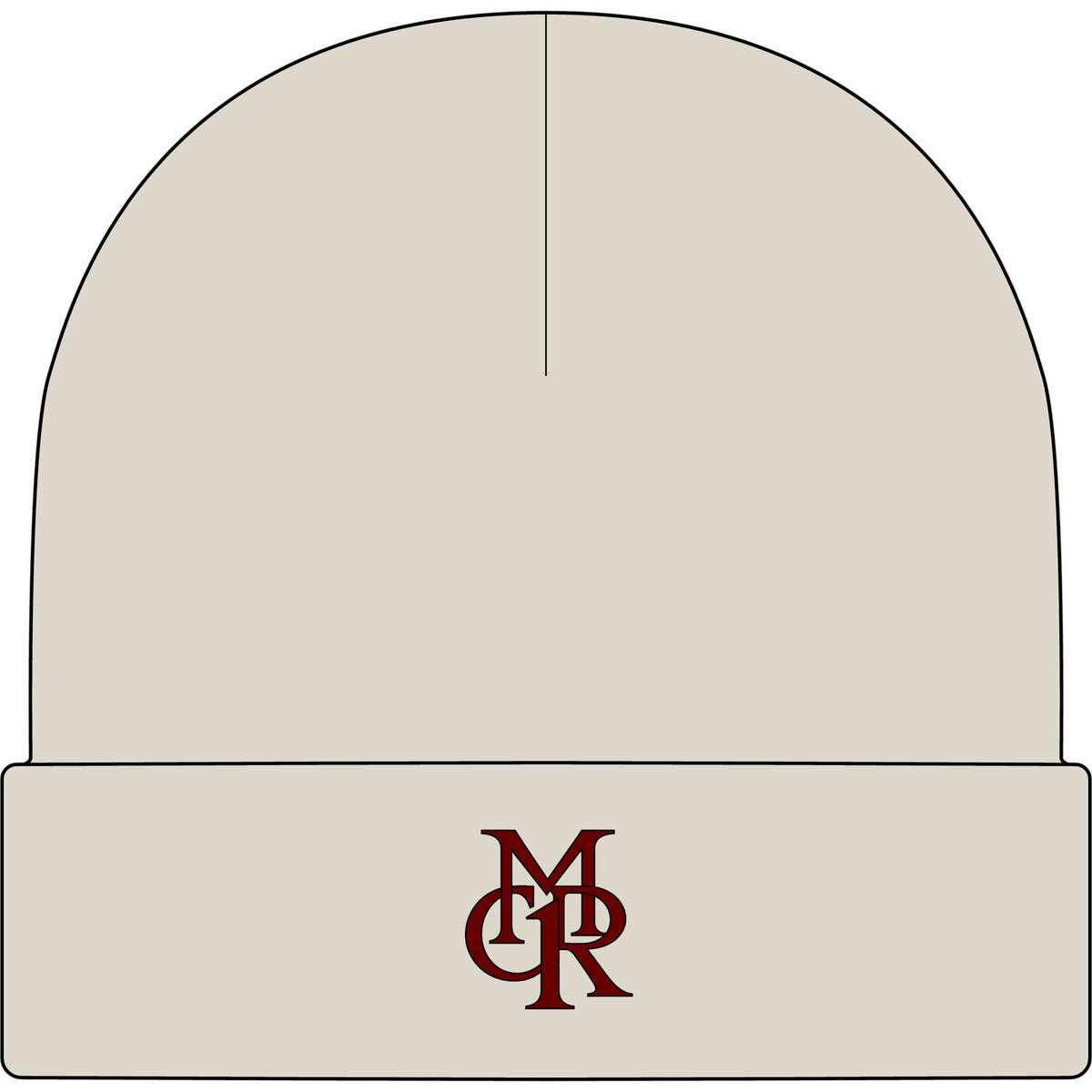 Monogram Cuff Beanie — MCR Embroidered Winter Hat