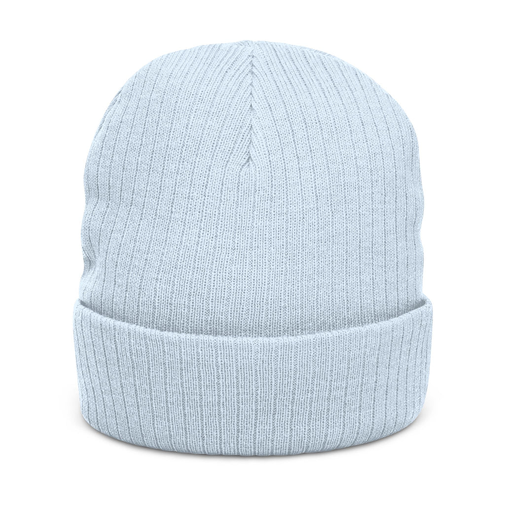 Ginger Ghost Embroidered Ribbed Beanie