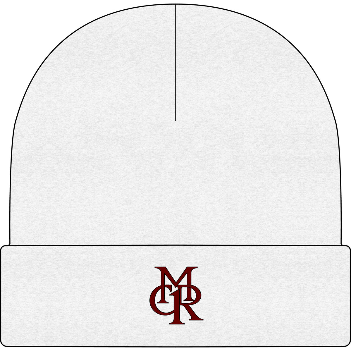 Monogram Cuff Beanie — MCR Embroidered Winter Hat