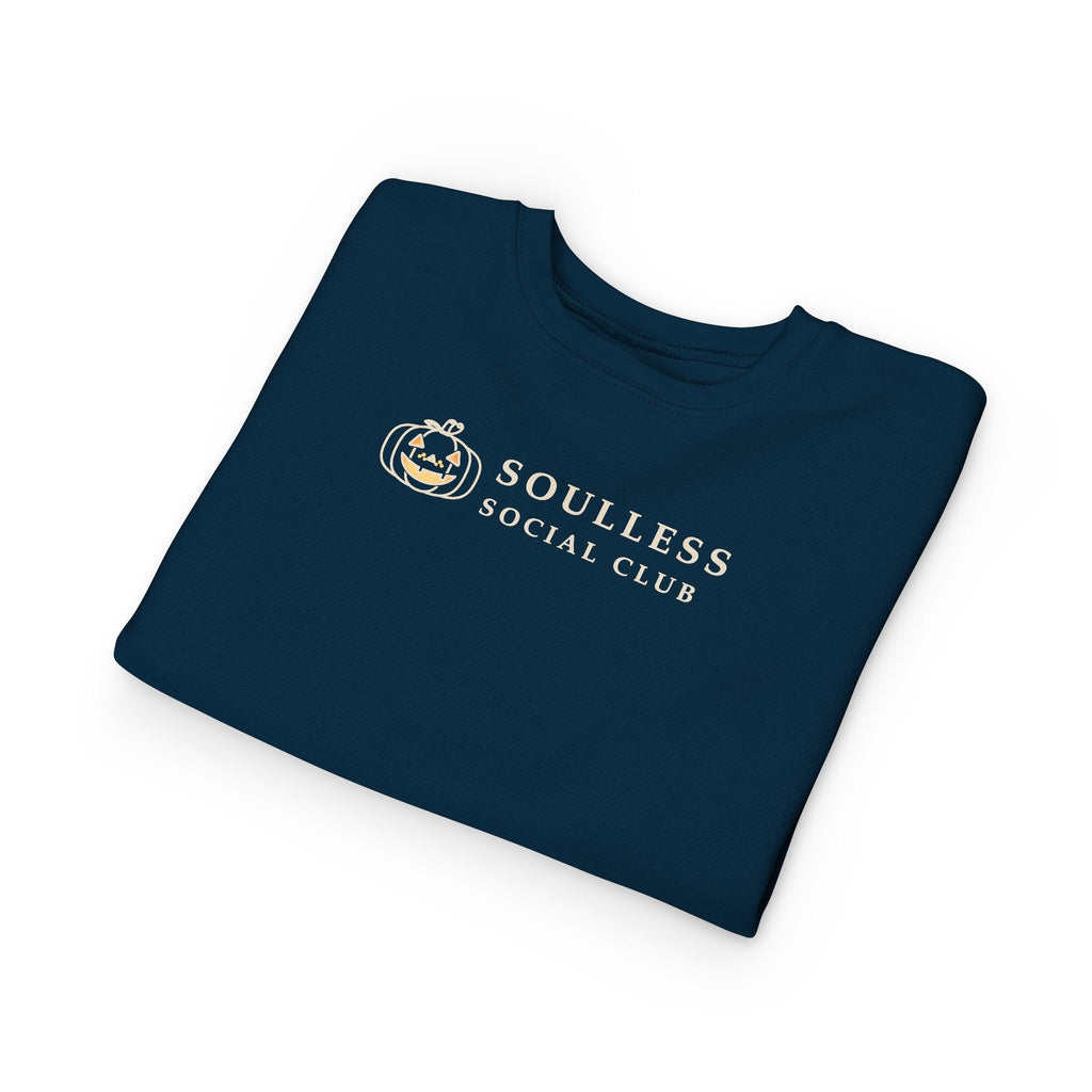Soulless Social Club Toddler Sweatshirt — Pumpkin & Ghost Crewneck