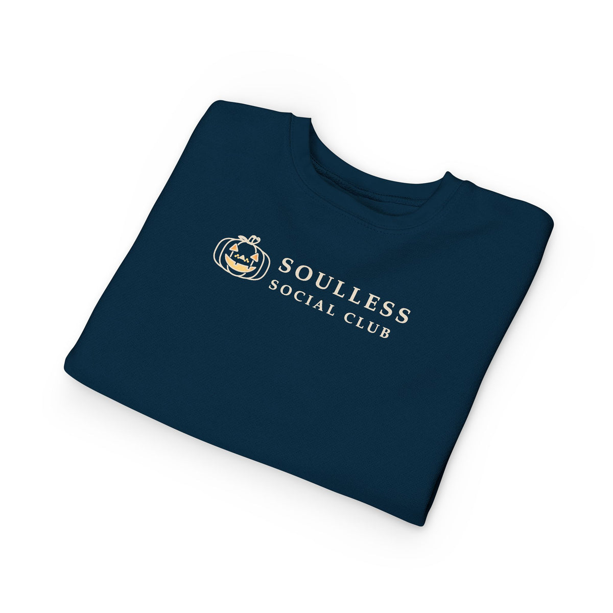 Soulless Social Club Toddler Sweatshirt — Pumpkin & Ghost Crewneck