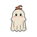 Cute Ghost Kiss-Cut Vinyl Sticker — Adorable Halloween Decal for Laptops, Water Bottles & Windows
