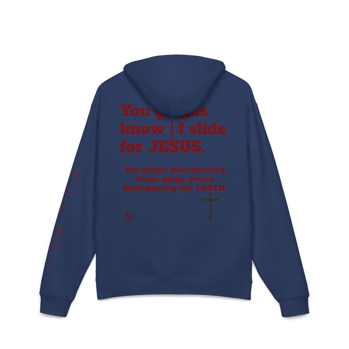 Slide for Jesus Hoodie — “You Gingas Know I Slide for JESUS” Black Relaxed Pullover